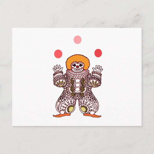 Carte Postale Jonglage de clown (Devant)