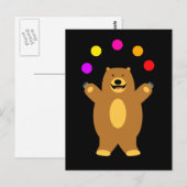 Carte Postale Jonglage de l'ours Brown (Devant / Derrière)
