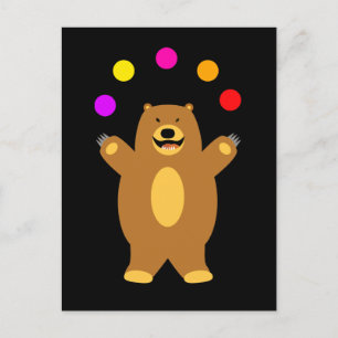 Carte Postale Jonglage de l'ours Brown