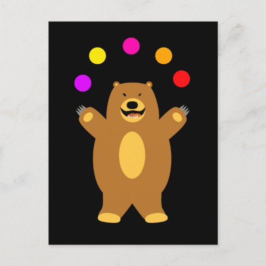 Carte Postale Jonglage de l'ours Brown (Devant)