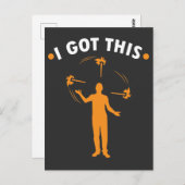 Carte Postale Jongler au feu - J'ai compris - Circus Giggle (Devant / Derrière)