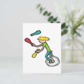 Carte Postale Jongleur monocycliste (Debout devant)