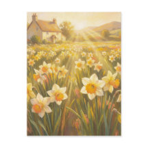 Jonquilles Ensoleillées - Style de Peinture Pastel
