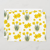 Carte Postale Jonquilles lumineuses, motif sans soudure (Devant / Derrière)