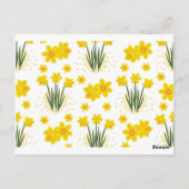 Carte Postale Jonquilles lumineuses, motif sans soudure (Dos)