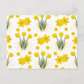 Carte Postale Jonquilles lumineuses, motif sans soudure (Devant)