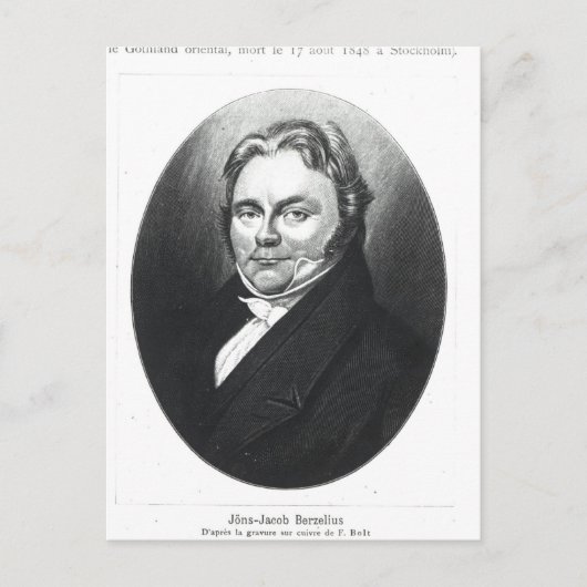 Carte Postale Jons Jakob Berzelius (Devant)