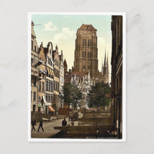 Carte Postale Jopengasse, Danzig, Prusse occidentale, Allemagne