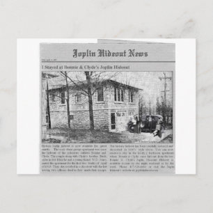 Carte Postale Joplin Hideout de Bonnie & Clyde