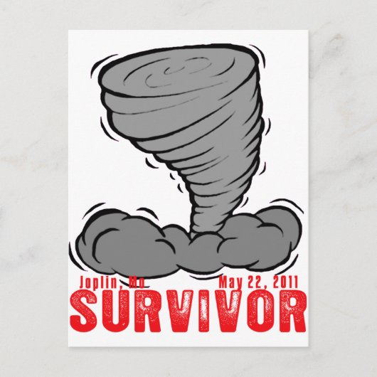 Carte Postale Joplin Missouri Tornado Survivant (Devant)