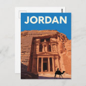 Carte Postale Jordan Petra Treasury Retro (Devant / Derrière)