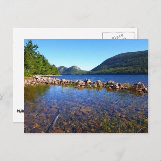 Carte Postale Jordan Pond I au Parc national de l'Acadie (Devant / Derrière)