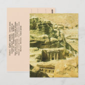 Carte Postale Jordanie, Petra, les tombes de roche nabatéenne (Devant / Derrière)