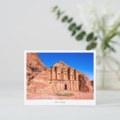 Carte postale jordanienne avec Monastère de Petra (Debout devant)