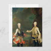 Carte Postale Joseph et Léopold, fils de François Ier et Maria (Devant / Derrière)