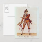 Carte Postale Joseph Isidore Samson dans le rôle de Figaro (Devant / Derrière)