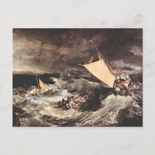 Carte Postale Joseph Mallord Turner - Épave (Devant)