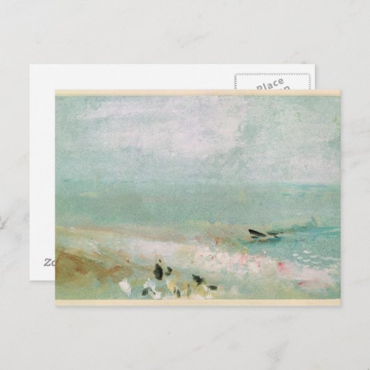 Carte Postale Joseph Mallord William Turner | Plage avec chiffre (Devant / Derrière)