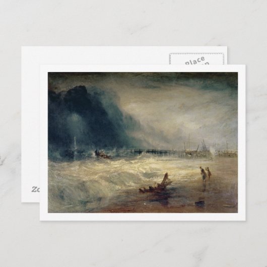 Carte Postale Joseph William Turner | Lifeboat and Manby (Devant / Derrière)