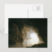 Carte Postale Joseph Wright - Une caverne, Soirée (Devant / Derrière)