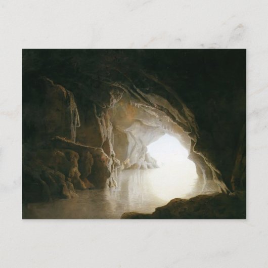 Carte Postale Joseph Wright - Une caverne, Soirée (Devant)