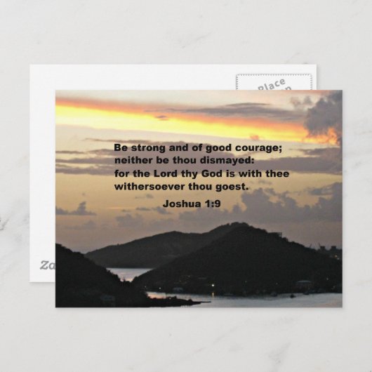 Carte Postale Joshua 1:9 (Devant / Derrière)