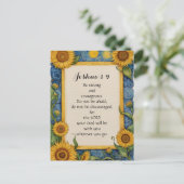 Carte Postale Joshua 1:9 NIV Verset de la Bible Art (Debout devant)