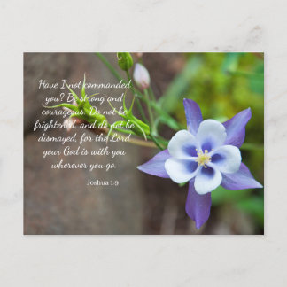Carte postale Joshua 1:9 Purple Columbine