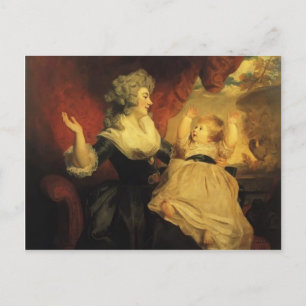 Carte Postale Joshua Reynolds-Georgiana avec sa fille infantile
