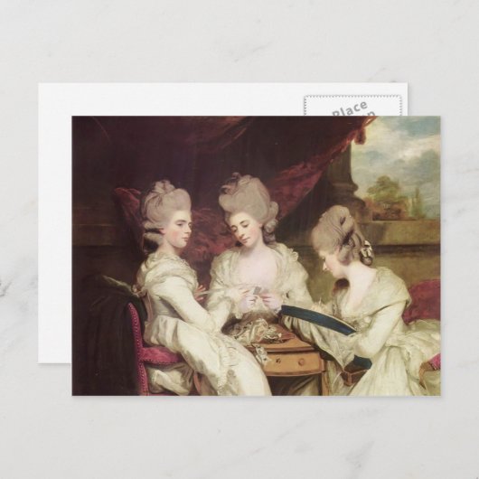 Carte Postale Joshua Reynolds - Les femmes Waldegrave (Devant / Derrière)