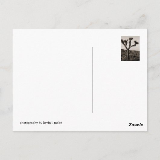 Carte Postale Joshua Tree (Dos)