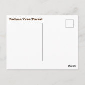 Carte postale Joshua Tree (Dos)