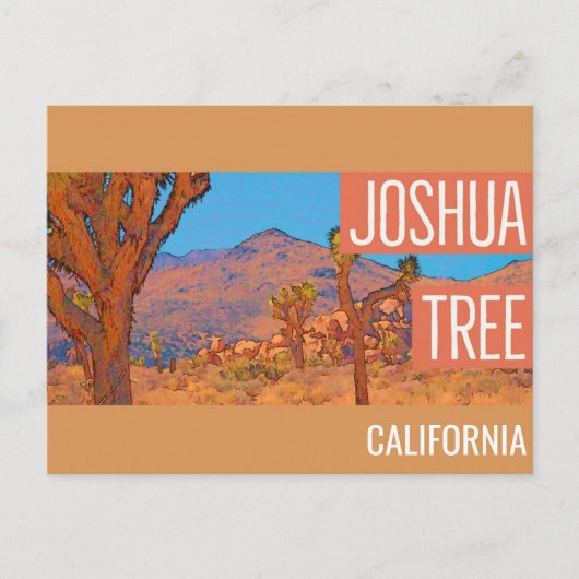 Carte Postale Joshua Tree California Retro Travel (Devant)