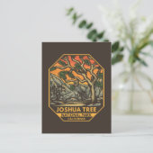 Carte Postale Joshua Tree National Park Sunset Retro Emblem (Debout devant)