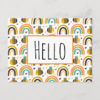 Jote Bumble Bee et Rainbows Motif Bonjour