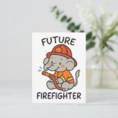 Carte Postale Jote Elephant Feu Feu Feu Enfants amusant (Debout devant)