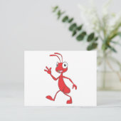 Carte Postale Jote Red Ant Marcher Main Waving Bonjour (Debout devant)