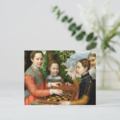 Carte postale : Jouant aux échecs de Sofonisba Ang (Debout devant)