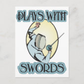 Carte Postale Joue avec des épées (Devant)