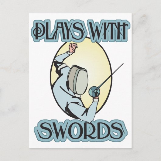 Carte Postale Joue avec des épées (Devant)
