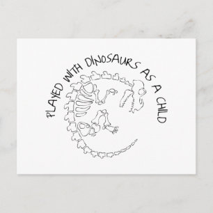 Carte Postale Joué avec les dinosaures comme un enfant