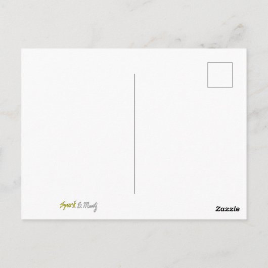 Carte Postale "Joue ?" - chien et vache (Dos)