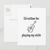 Carte Postale Jouer à mon violon (Devant / Derrière)