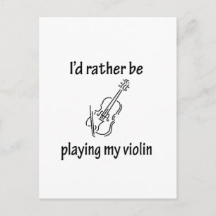 Carte Postale Jouer à mon violon