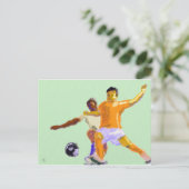 Carte Postale Jouer au football Art (Debout devant)