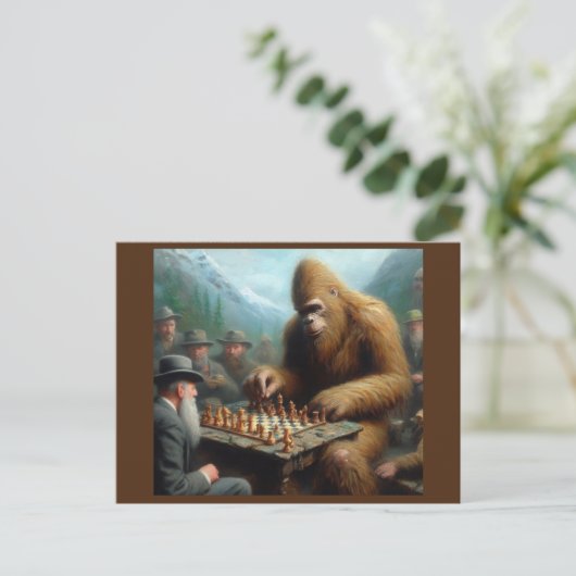 Carte Postale Jouer aux échecs (Debout devant)