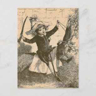 Carte Postale Jouer aux jeux de poney