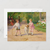 Carte Postale Jouer avec le cerceau (Devant / Derrière)