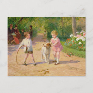 Carte Postale Jouer avec le cerceau