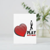 CARTE POSTALE JOUER AVEC LE COEUR VOLLEYBALL (Debout devant)